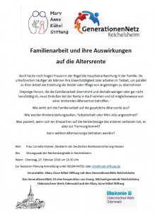 Familienarbeit und Auswirkung auf Altersrente