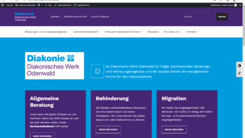 Screenshot Barrierefreie Webseite